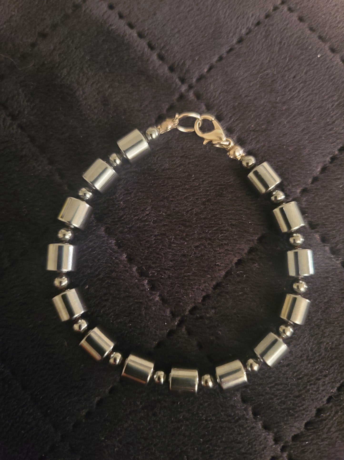 Hematite Bracelet with Lobster Clasp