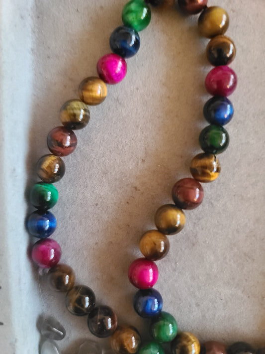 Rainbow Tiger Eye Necklace