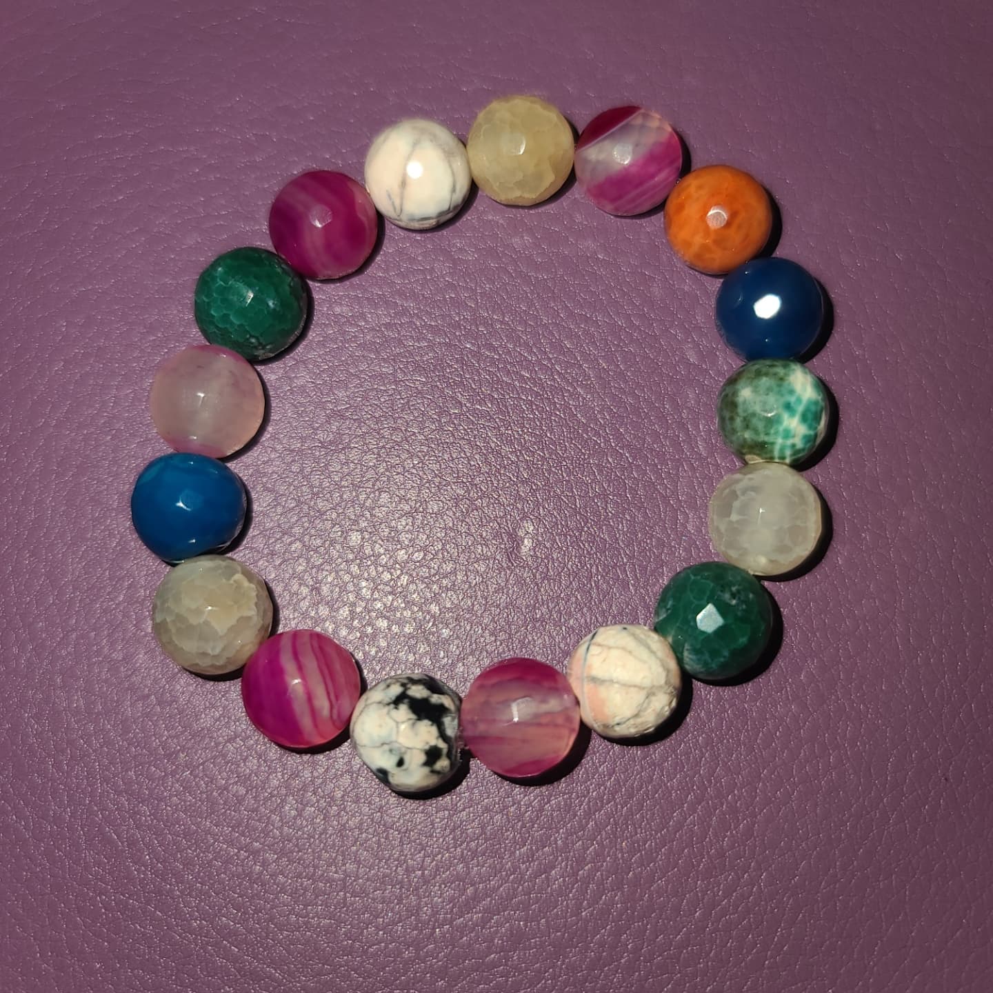 Rainbow Agate Stretch Bracelet